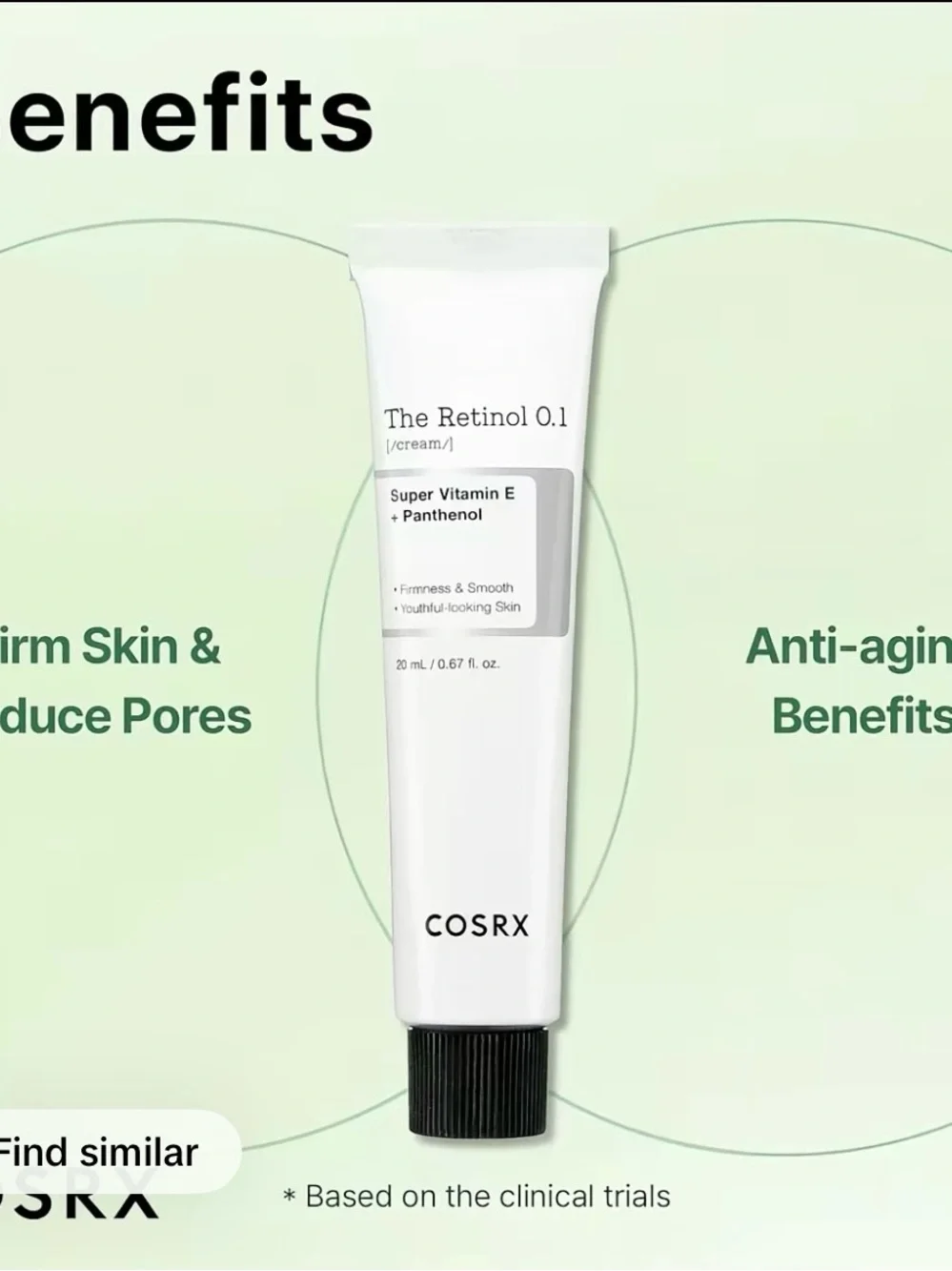 COS Lip Tube Retinol Cream in White with Black Cap